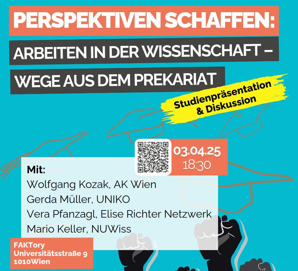 Ankündigung: Perspektiven schaffen: Arbeiten in der Wissenschaft - Wege aus dem Prekariat
